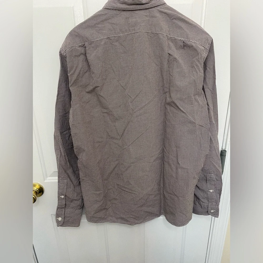 J Crew Shirt Men’s Large Button Up Long Sleeve Flex Washed Slim Fit Check - Picture 5 of 10
